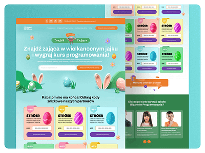 Landing Page Easter branding design graphic design illustration landing page ui ux