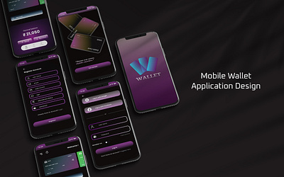WALLET (Mobile App Design) app branding design illustration logo product design typography ui ux vector