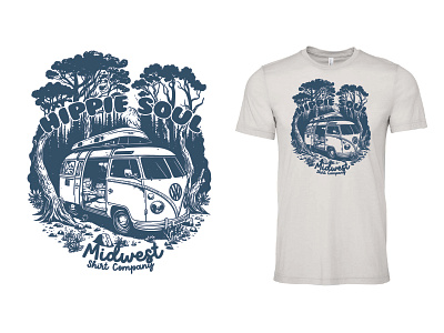 Hippie Soul t-shirt design hippie logo t shirt tee vanlife vw vwvan