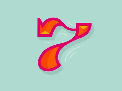 36 Days of Type - 7 36 days of type 7 illustration lettering numbers seven typography