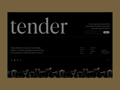 Bartending School Website Interactions animation bar barmen bartender branding courses design education graphic design interaction design interface motion graphics ui user experience ux web web design web page website website design