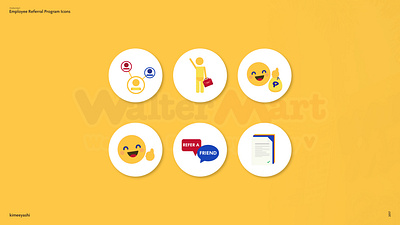 Employee Digital Icons branding design employee graphic design icon icons illustration program referral vector