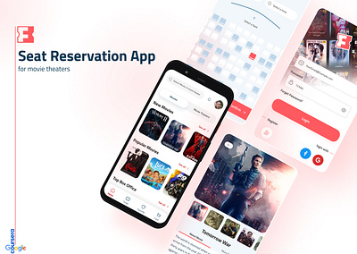 Movie theater seat reservation app design mobile application movie theater reservation app ui ux