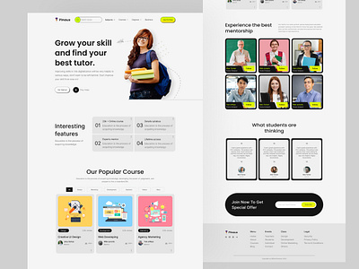 Unlock Your Potential with Our Engaging Online Course landing page uiux website design