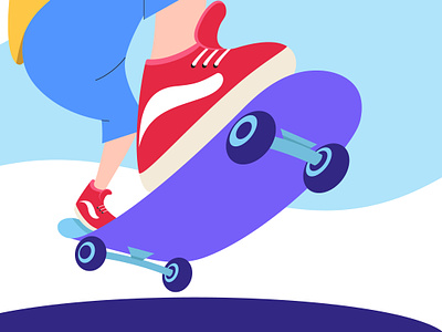 Skater Girl Flat illustration creative flat illustration illustration perspective skater vector