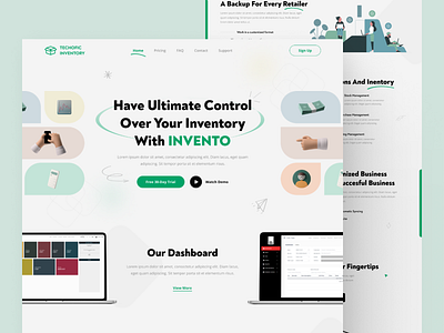 Inventory Website Design 3d app branding concept design illustration interface inventory landing page logo trending ui ux vector website