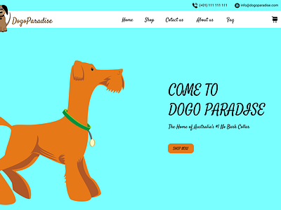 Hero Page of Animals Product Shop branding design hero page illustration ui web design website hero page