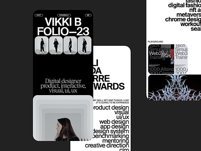 Vikki B Folio© animation clean concept design portfolio ui ux website