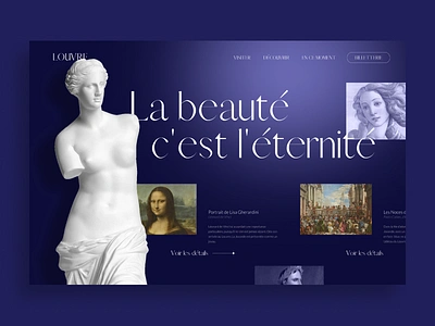 LOUVRE - web-design art louvre monalisa museum ui web