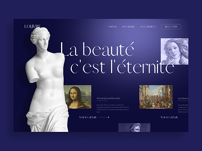 LOUVRE - web-design art louvre monalisa museum ui web