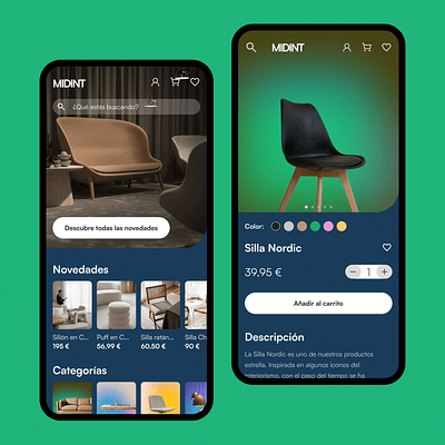 Furniture e-commerce app design ecomerce figma furniture interface mobile ui ux