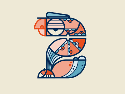 Letterbird nr.2 36 days of type 36daysoftype abstract adidas adidas superstar bird bored character design iampommes illustration letterbirds logo mannheim number two pommes typography vector