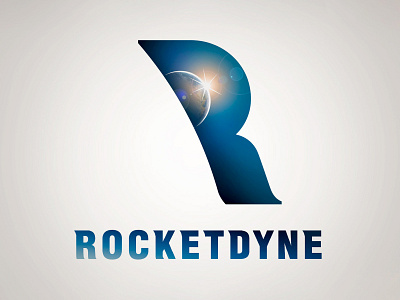 Rocketdyne aerospace aviation branding graphic design illustration logo typography vector
