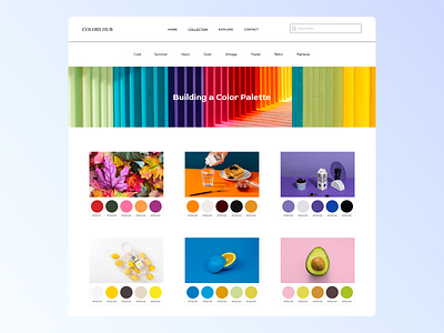COLORS HUB colors colorshub colorsmix design interface design landingpage ui uiux userexperience ux website websitedesign