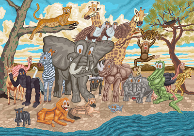 African animals design graphic design illustration
