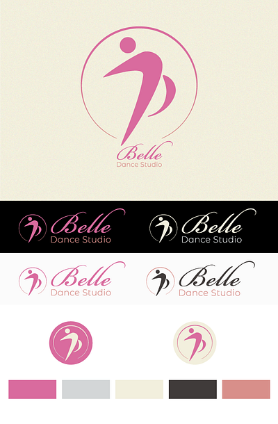 Dance studio branding branding design logo