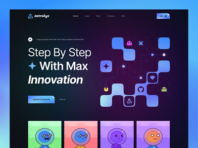 Astralyx design digitalagency gamedesign gaming graphicdesign illustration nightskygradient ui