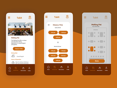 Tabit Mobile App app design figma minimal photoshop ui ux