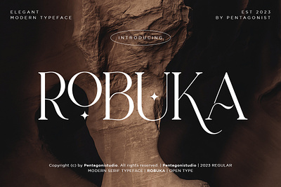 Robuka | Modern Serif Font canva classy design fashion font illustration logo retro typeface vintage