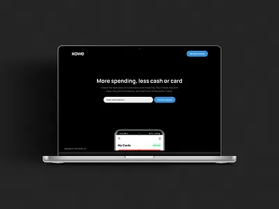 Kowe Waitlist Website branding design minimal ui