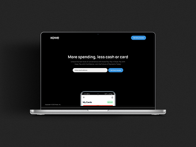 Kowe Waitlist Website branding design minimal ui