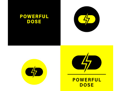 Logo for YouTube Channel branding cover design design dose logo facebook fb graphic design illustrator logo minimalist photoshop post power logo powerful dose logo simple logo social media post yellow yellow and black logo youtube yt