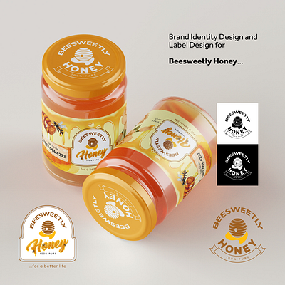 Brand Identity and Label Design for Beesweetly Honey brand identity design branding graphic design label design logo