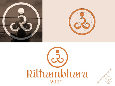 Branding for Rithambhara yoga. adarshthambi brand brand identity branding graphic design illustration logo logo minimal logodesign logomark meditaion logo meditation minimal r logo vector yoga yoga branding yoga logo