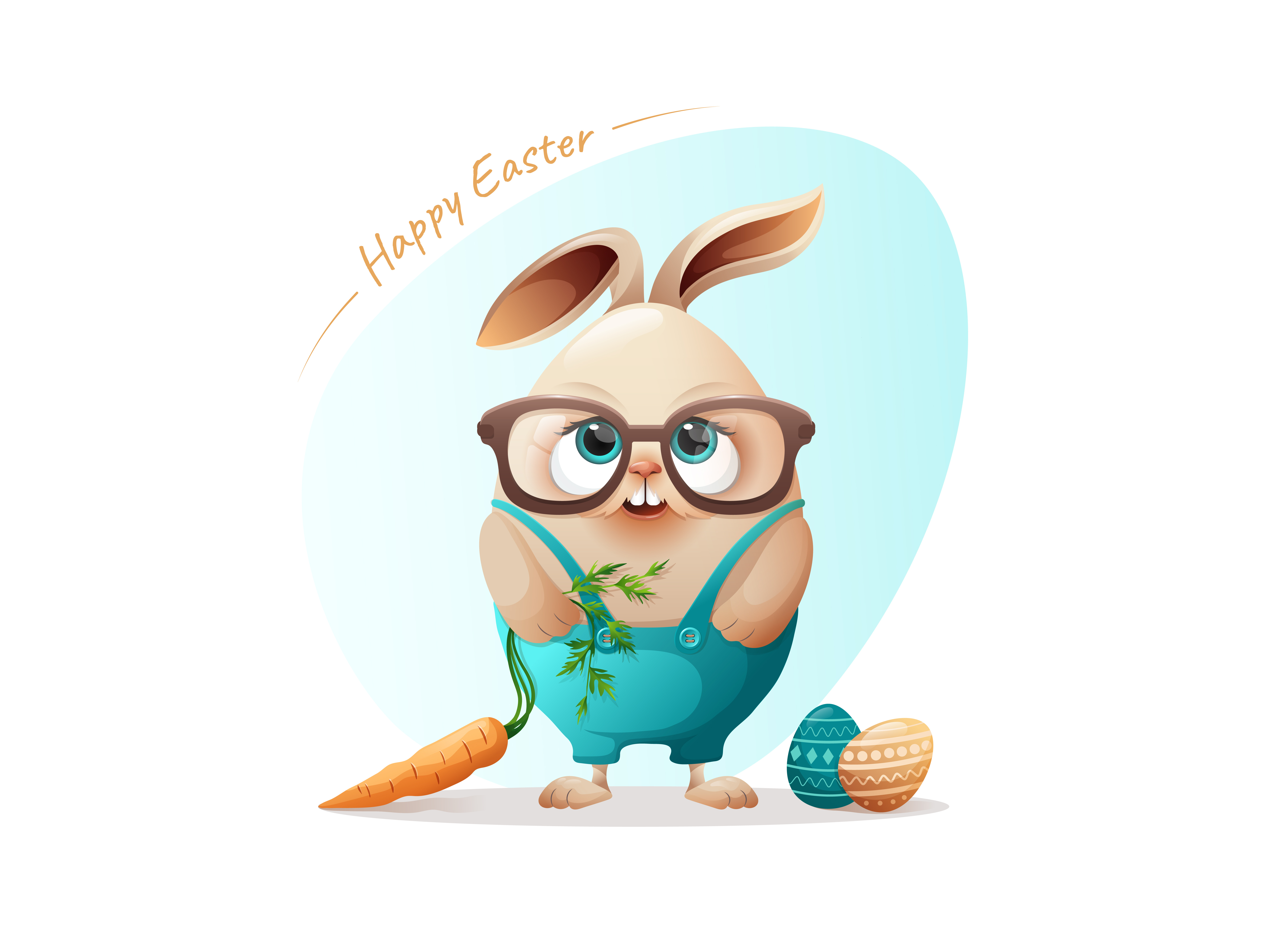 Easter Bunny character design bunny design easter bunny character design flyer graphic graphic design illustration invitation poster typography vector