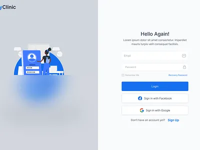 Login Page graphic design ui