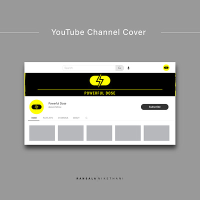 Cover Design for YouTube Channel branding cover design facebook fb graphic design logo minimalist post powerful dose simple social media youtube youtube cover design