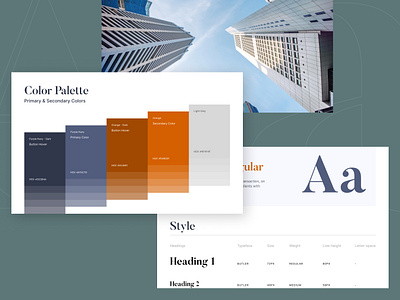 AXCS - Style guide clean elegant realstate redesign ui ux website