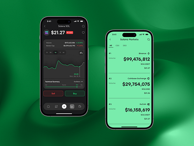 Coin Info Screen bitcoin chart crypto crypto portfolio tracker mobile app solana