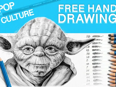 Freehand Drawing: Master The Fundamentals Through Pop Culture art art class drawing fanart illustration pop culture portraits realism skillshare starwars yoda