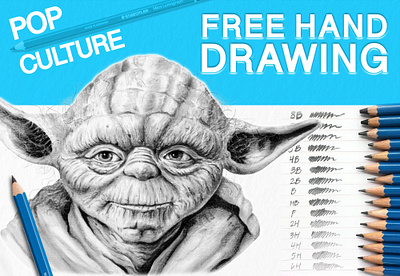 Freehand Drawing: Master The Fundamentals Through Pop Culture art art class drawing fanart illustration pop culture portraits realism skillshare starwars yoda