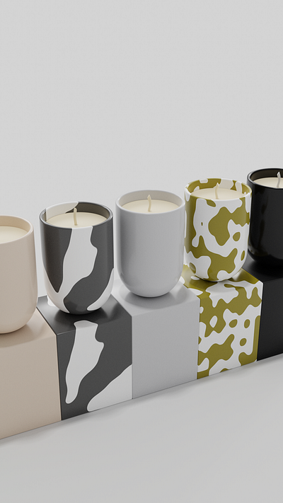 unbranded candles 3d branding design pro product