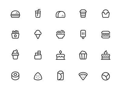 Myicons✨ — Fast Food, Drink vector line icons pack design system figma figma icons flat icons icon design icon pack icons icons design icons library icons pack interface icons line icons sketch icons ui ui design ui designer ui icons ui kit web design web designer