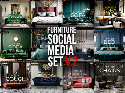 Furniture Social Media Post Templates | Ad Banners ad banners advertising brand design brand identity branding furniture banner graphic design instagram post product design rahul tanvir social media banner social media design social media post web banner