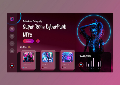 CyberPunk NTF anime dashboard design figma ntf ui ux