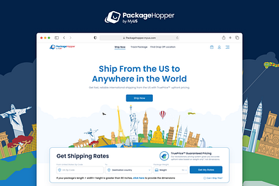 PackageHopper design graphic design logo ui ux web web design
