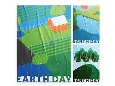 Earth Day design illustration poster vector