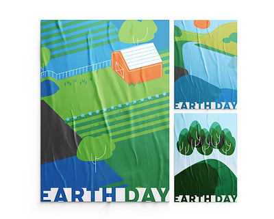 Earth Day design illustration poster vector