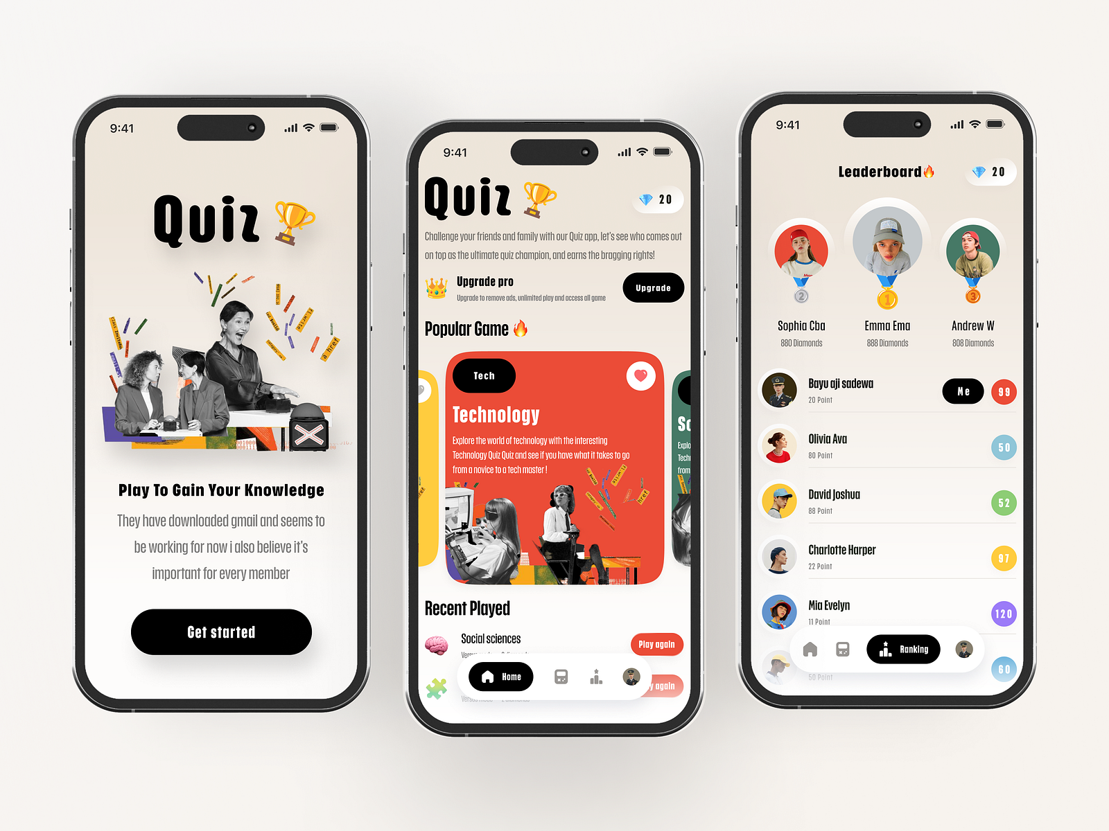 Quiz - Mobile App by Bayu Aji Sadewa for Korsa on Dribbble