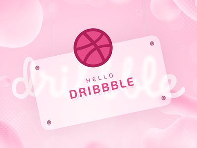 Hello Dribbble 👋🏀 design dribbble first shot graphic design hello