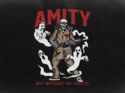 GHOSTBUSTERS - The Amity Affliction amity apparel artwork bandmerch design emo ghostbusters graphicdesign illustration logo merch metalcore poppunk vector