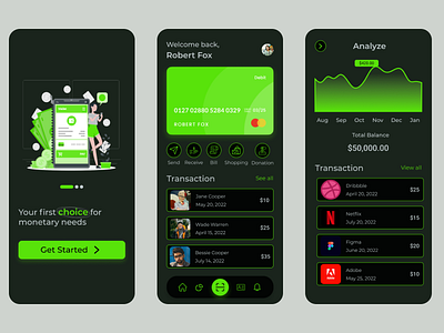 Mobile Banking app design account bankapp branding design designers dribbble figma illustration mobile app mobile bank money savings ui user ux