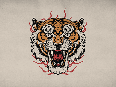 Tiger animal apparel art design draw graphicdesign illustration logo merch tiger vector