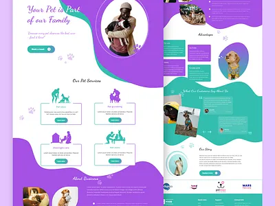 Landing Page - Daily UI | Challenge #03 design figma graphic design illustration landing page pet care ui ui design uiux website design