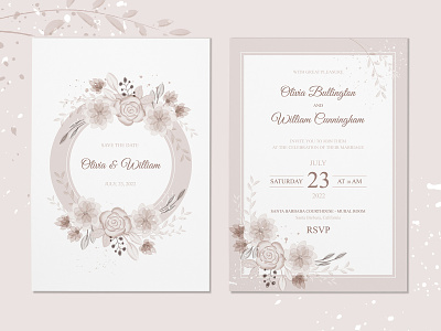 Wedding Invitation Design branding design graphic design illustration typography vector wedding invitation wedding invitation design
