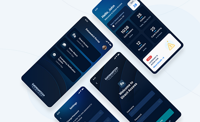 Access Control Mobile App access access control app dashboard design gradient home icons kpi login mobile mobile app security settings ui user interface